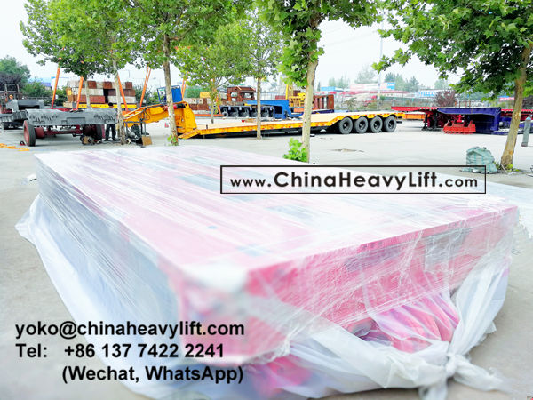 CHINA HEAVY LIFT manufacture 60 axle line Modular Trailer multi axle compatible Goldhofer THP/SL and Goldhofer SPMT, Thailand customer come to inspect loading test, www.chinaheavylift.com