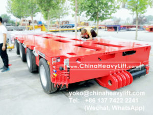 compatible Goldhofer THP/SL and Goldhofer SPMT, 60 axle line Modular Trailer multi axle made by Chinaheavylift, Thailand customer come to inspect loading test