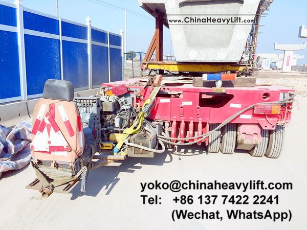 CHINA HEAVY LIFT manufacture 60 axle lines Modular Trailer and Gooseneck transport bridge girder compatible Goldhofer THP/SL hydraulic multi axle, www.chinaheavylift.com