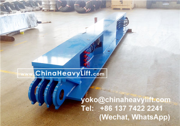 CHINA HEAVY LIFT manufacture 8 axle line split THP/SL modular trailer, 140 ton extendable Vessel Bridge, Gooseneck, compatible Goldhofer heavy duty modules to Manila Philippines, www.chinaheavylift.com