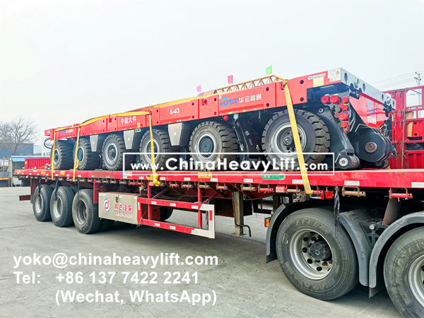 CHINA HEAVY LIFT manufacture SPMT Self-propelled Modular Transporters deliver from factory, compatible Scheuerle SPMT, www.chinaheavylift.com