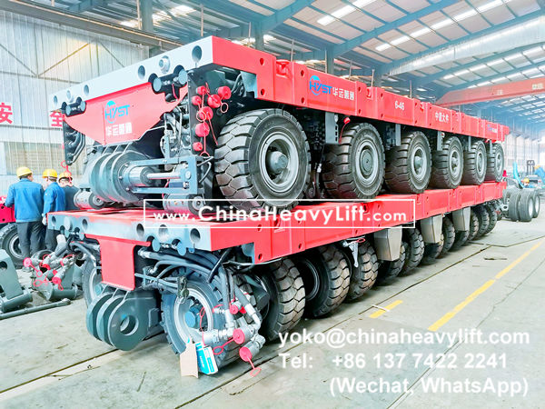 CHINA HEAVY LIFT manufacture compatible Scheuerle SPMT Self-propelled Modular Transporters and PPU power pack unit, www.chinaheavylift.com