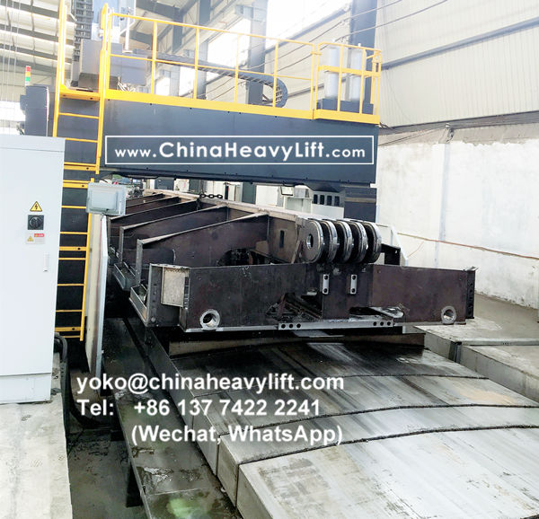 CHINAHEAVYLIFT manufacture Scheuerle SPMT and Goldhofer modular trailer main frame steel structure in CNC overall processing machining, www.chinaheavylift.com
