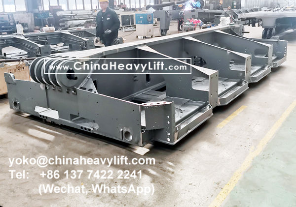 CHINAHEAVYLIFT manufacture Scheuerle SPMT and Goldhofer modular trailer main frame steel structure in CNC overall processing machining, www.chinaheavylift.com