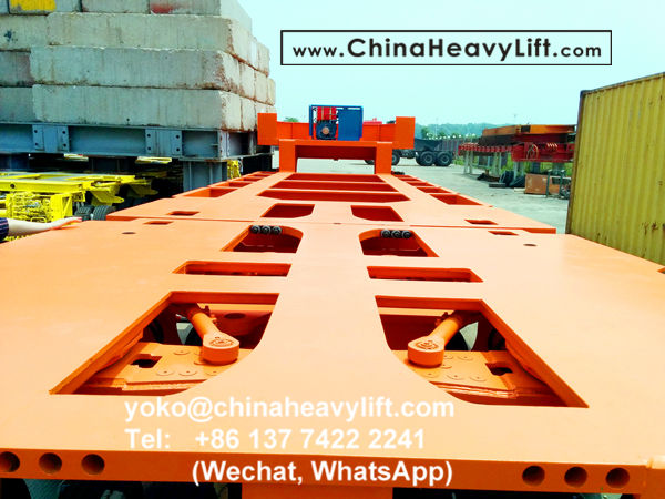 CHINA HEAVY LIFT manufacture modular trailer multi axle and Intermediate Spacer compatible Goldhofer THP/SL heavy duty module for wind power, www.chinaheavylift.com