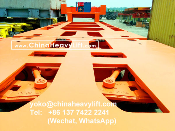 CHINA HEAVY LIFT manufacture modular trailer multi axle and Intermediate Spacer compatible Goldhofer THP/SL heavy duty module for wind power, www.chinaheavylift.com