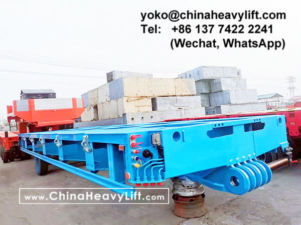 CHINA HEAVY LIFT manufacture modular trailer multi axle trailer compatible Goldhofer THP/SL heavy duty modules, and 10 axle hydraulic lowbed trailers, hydraulic suspension, hydraulic steering, hydraulic gooseneck, www.chinaheavylift.com