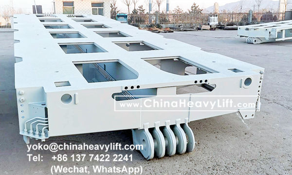 CHINA HEAVY LIFT manufacture modular trailer multi axle trailer compatible Goldhofer THP/SL heavy duty modules, and 10 axle hydraulic lowbed trailers, hydraulic suspension, hydraulic steering, hydraulic gooseneck, www.chinaheavylift.com