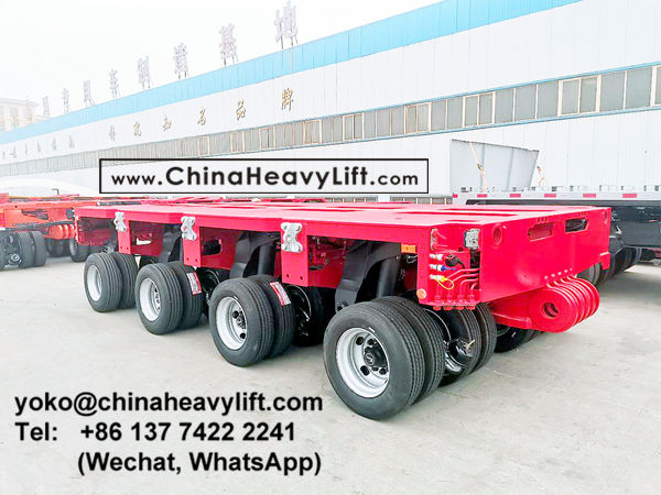 CHINA HEAVY LIFT manufacture modular trailer multi axle trailer compatible Goldhofer THP/SL heavy duty modules, and 10 axle hydraulic lowbed trailers, hydraulic suspension, hydraulic steering, hydraulic gooseneck, www.chinaheavylift.com