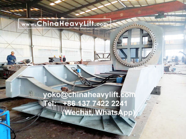 CHINA HEAVY LIFT manufacture 3 sets wind blade adapter, blade lifter and Goldhofer THP/SL modular trailer and compatible Goldhofer SPMT to Thailand, www.chinaheavylift.com