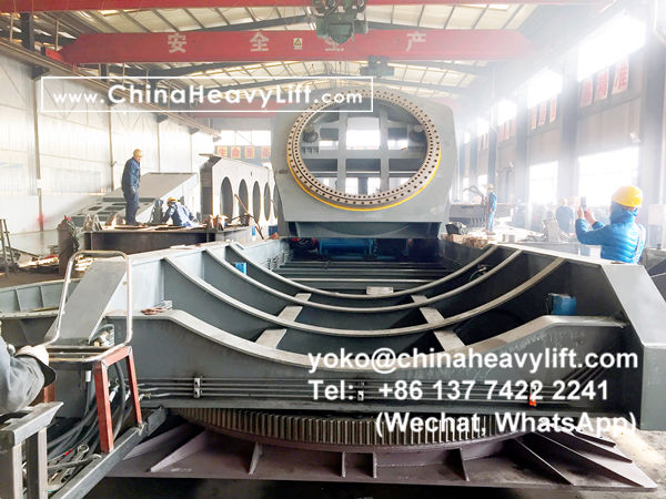 CHINA HEAVY LIFT manufacture 3 sets wind blade adapter, blade lifter and Goldhofer THP/SL modular trailer and compatible Goldhofer SPMT to Thailand, www.chinaheavylift.com