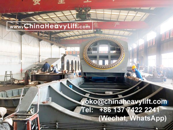 CHINA HEAVY LIFT manufacture 3 sets wind blade adapter, blade lifter and Goldhofer THP/SL modular trailer and compatible Goldhofer SPMT to Thailand, www.chinaheavylift.com