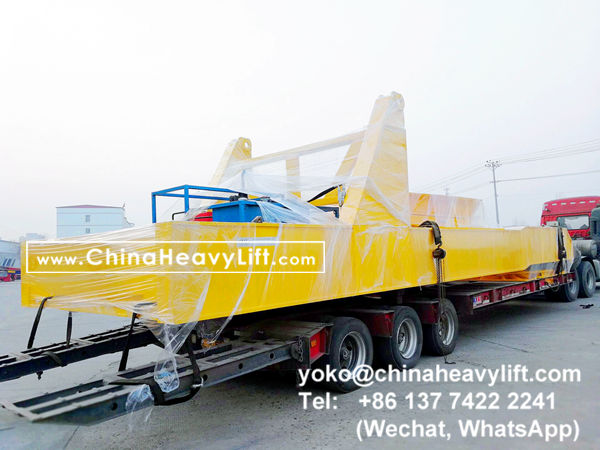 CHINA HEAVY LIFT manufacture wind blade adapter, blade lifter and compatible Goldhofer THP/SL modular trailer to Thailand, use on Goldhofer SPMT PST/SL Self Propelled Modular Transporters, www.chinaheavylift.com