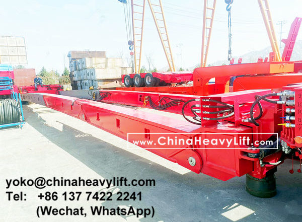 CHINA HEAVY LIFT manufacture 140 ton Vessel Bridge compatible Goldhofer THP/UT heavy duty modular trailer multi axles for Taiwan, www.chinaheavylift.com