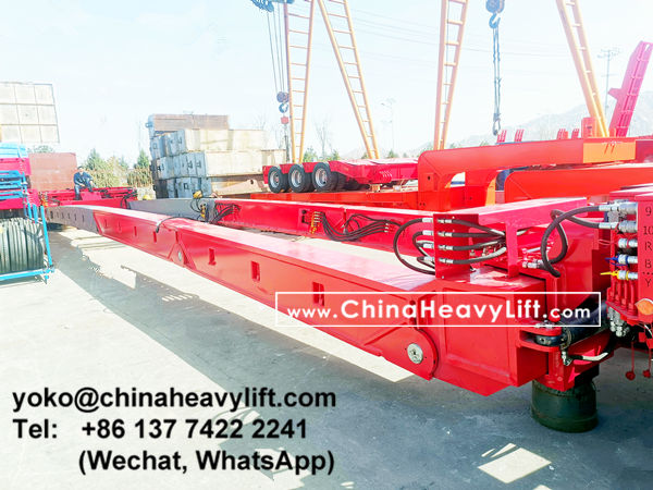 CHINA HEAVY LIFT manufacture 140 ton Vessel Bridge compatible Goldhofer THP/UT heavy duty modular trailer multi axles for Taiwan, www.chinaheavylift.com