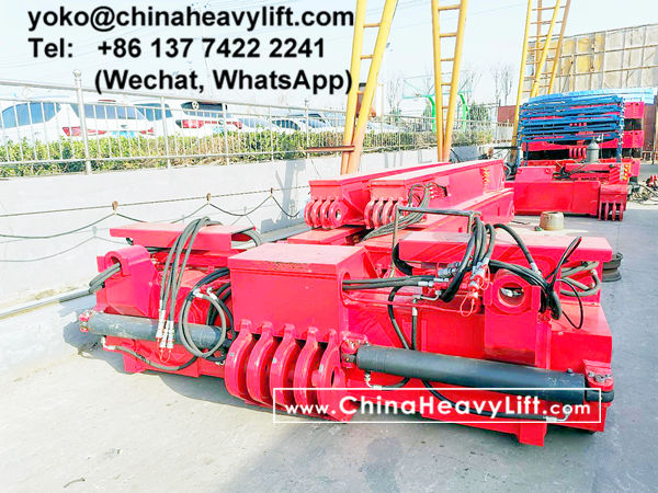 CHINA HEAVY LIFT manufacture 140 ton Vessel Bridge compatible Goldhofer THP/UT heavy duty modular trailer multi axles for Taiwan, www.chinaheavylift.com