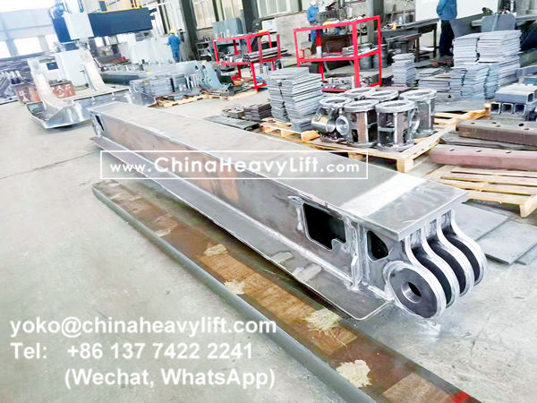 CHINA HEAVY LIFT manufacture 140 ton Vessel Bridge compatible Goldhofer THP/UT heavy duty modular trailer multi axles for Taiwan, www.chinaheavylift.com