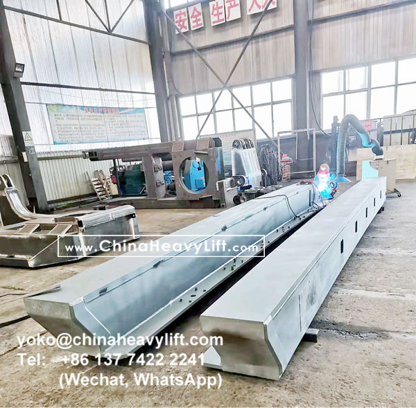 CHINA HEAVY LIFT manufacture 140 ton Vessel Bridge compatible Goldhofer THP/UT heavy duty modular trailer multi axles for Taiwan, www.chinaheavylift.com