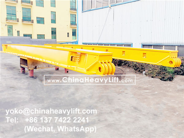 CHINA HEAVY LIFT manufacture 140 ton Vessel Bridge compatible Goldhofer heavy duty modular trailer multi axles to Manila Philippines, www.chinaheavylift.com