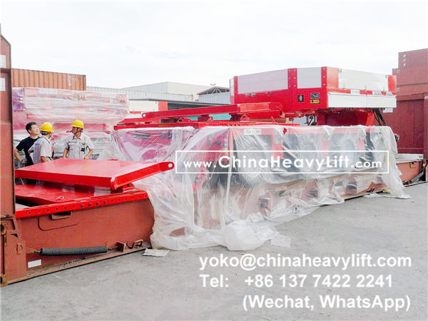 CHINA HEAVY LIFT manufacture 60 axle line Modular Trailer multi axle, gooseneck, Intermediate Spacer, TurnTable, Long-load Swivel Bolster to Thailand compatible Goldhofer THP/SL, www.chinaheavylift.com