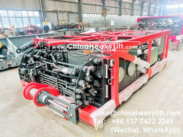 CHINA HEAVY LIFT manufacture 120 axle line Scheuerle SPMT Self-propelled Modular Transporters and PPU power pack unit, www.chinaheavylift.com