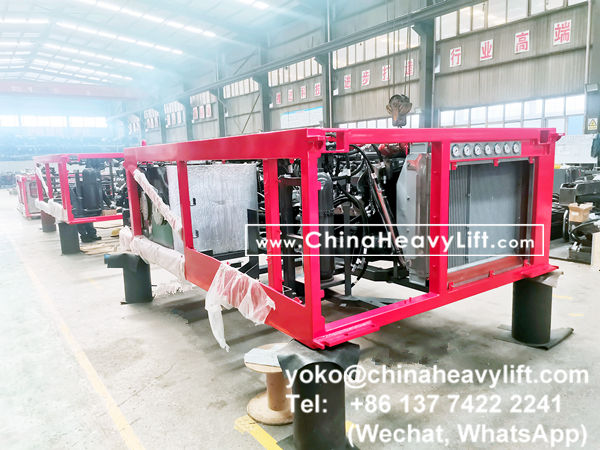 CHINA HEAVY LIFT manufacture 120 axle line Scheuerle SPMT Self-propelled Modular Transporters and PPU power pack unit, www.chinaheavylift.com