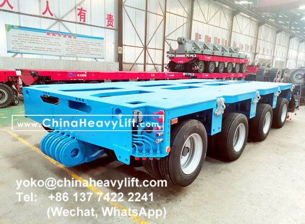 CHINA HEAVY LIFT manufacture 24 axle line modular trailer compatible Goldhofer THP/SL to Manila Philippines, www.chinaheavylift.com