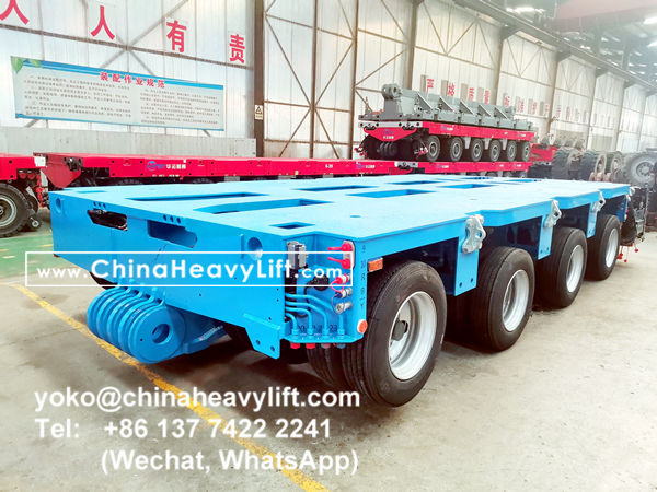 CHINA HEAVY LIFT manufacture 24 axle line modular trailer compatible Goldhofer THP/SL to Manila Philippines, www.chinaheavylift.com