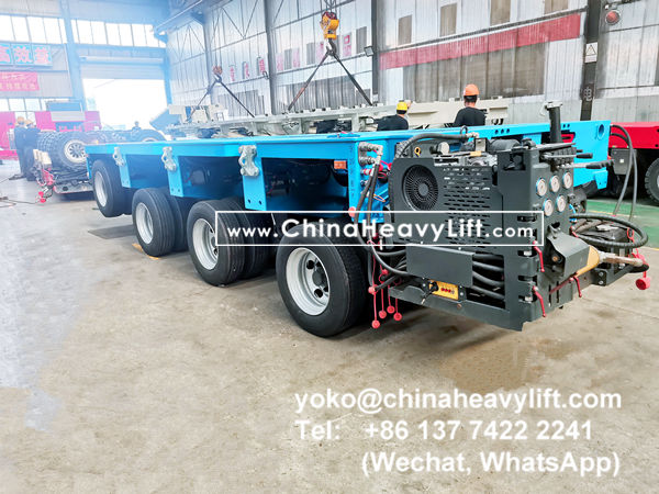 CHINA HEAVY LIFT manufacture 24 axle line modular trailer compatible Goldhofer THP/SL to Manila Philippines, www.chinaheavylift.com