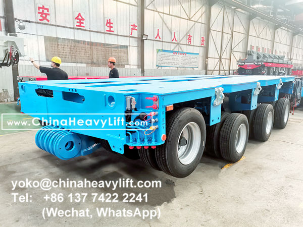 CHINA HEAVY LIFT manufacture 24 axle line modular trailer compatible Goldhofer THP/SL to Manila Philippines, www.chinaheavylift.com