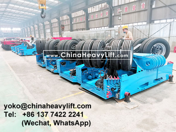 CHINA HEAVY LIFT manufacture 24 axle line modular trailer compatible Goldhofer THP/SL to Manila Philippines, www.chinaheavylift.com