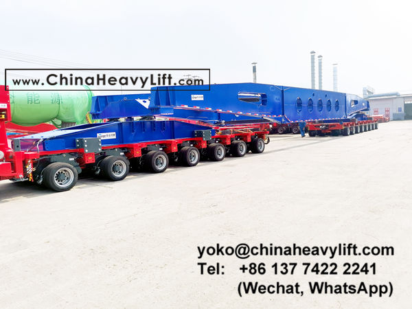 CHINA HEAVY LIFT manufacture 240 ton High Girder Bridge and Nicolas modular trailer multi axles, www.chinaheavylift.com