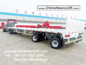 Chinaheavylift manufacture 3 axle Hydraulic suspension Trailers for Brazil Eletrobras (Centrais Elétricas Brasileiras S.A)
