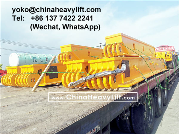 CHINA HEAVY LIFT manufacture 140 ton Vessel Bridge and Split Modular Trailer compatible Goldhofer THP/SL to Manila Philippines, www.chinaheavylift.com