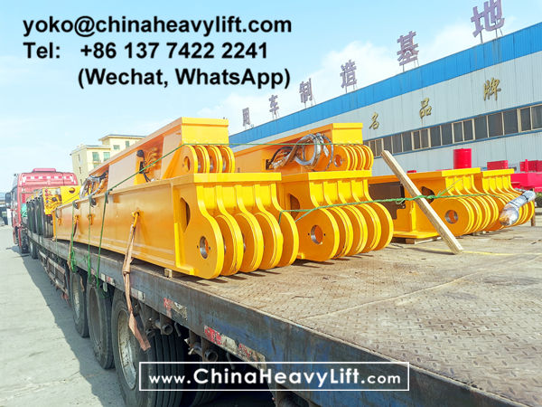 CHINA HEAVY LIFT manufacture 140 ton Vessel Bridge and Split Modular Trailer compatible Goldhofer THP/SL to Manila Philippines, www.chinaheavylift.com