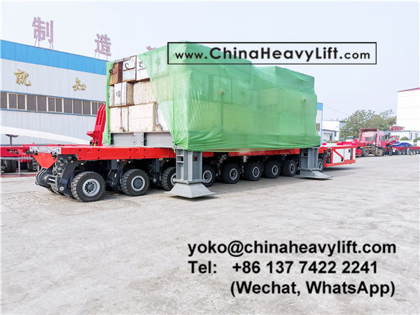 CHINA HEAVY LIFT manufacture 48 axle line Scheuerle SPMT Self-propelled Modular Transporters, PPU power pack unit and Spacer, www.chinaheavylift.com