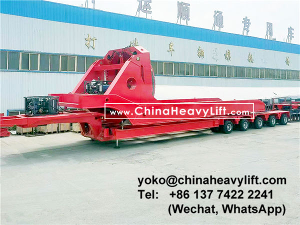 CHINA HEAVY LIFT manufacture Rotor Blade Adapter and modular trailers, Blade lifter, Lifting torque 1200 mt, www.chinaheavylift.com