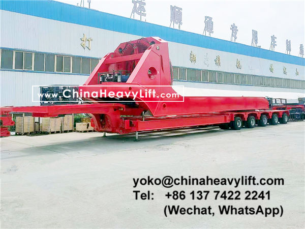 CHINA HEAVY LIFT manufacture Rotor Blade Adapter and modular trailers, Blade lifter, Lifting torque 1200 mt, www.chinaheavylift.com