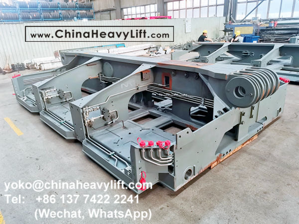 CHINA HEAVY LIFT manufacture modular trailer compatible Goldhofer THP/SL heavy duty modules to Algiers Algeria, www.chinaheavylift.com