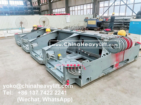 CHINA HEAVY LIFT manufacture modular trailer compatible Goldhofer THP/SL heavy duty modules to Algiers Algeria, www.chinaheavylift.com