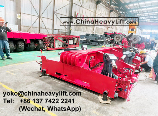 CHINA HEAVY LIFT manufacture modular trailer compatible Goldhofer THP/SL heavy duty modules to Algiers Algeria, www.chinaheavylift.com