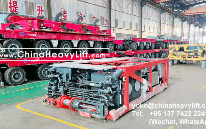 CHINA HEAVY LIFT manufacture 120 axle line Scheuerle SPMT Self-propelled Modular Transporters PPU power pack unit, www.chinaheavylift.com