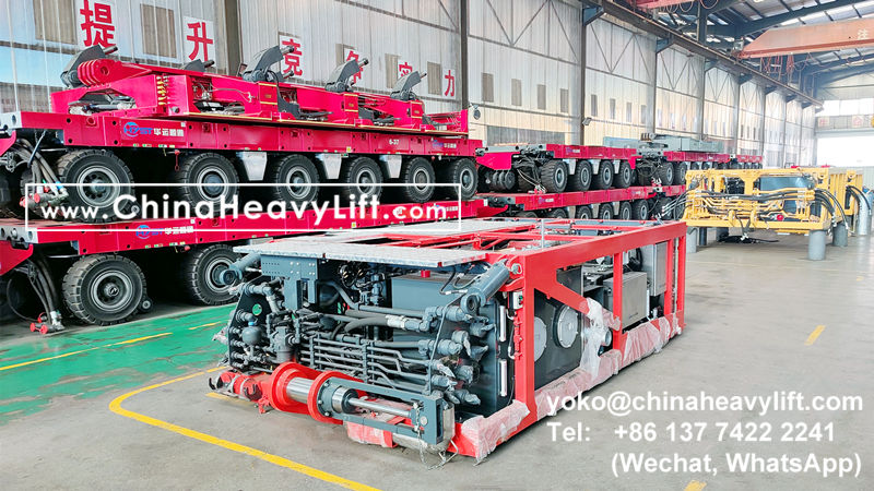 CHINA HEAVY LIFT manufacture 120 axle line Scheuerle SPMT Self-propelled Modular Transporters PPU power pack unit, www.chinaheavylift.com
