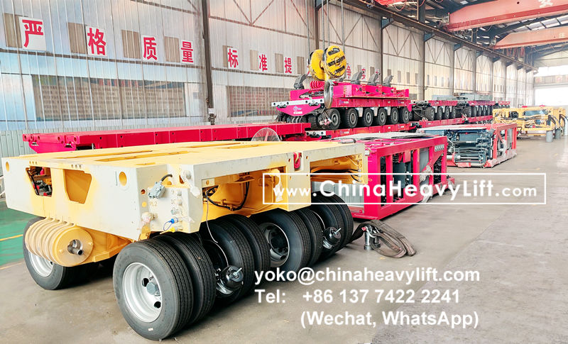 CHINA HEAVY LIFT manufacture 120 axle line Scheuerle SPMT Self-propelled Modular Transporters PPU power pack unit, www.chinaheavylift.com