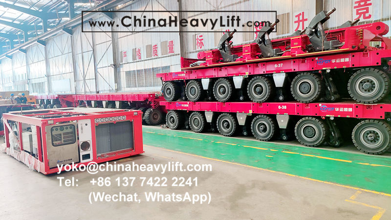 CHINA HEAVY LIFT manufacture 120 axle line Scheuerle SPMT Self-propelled Modular Transporters PPU power pack unit, www.chinaheavylift.com