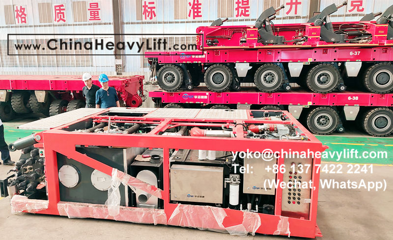 CHINA HEAVY LIFT manufacture 120 axle line Scheuerle SPMT Self-propelled Modular Transporters PPU power pack unit, www.chinaheavylift.com