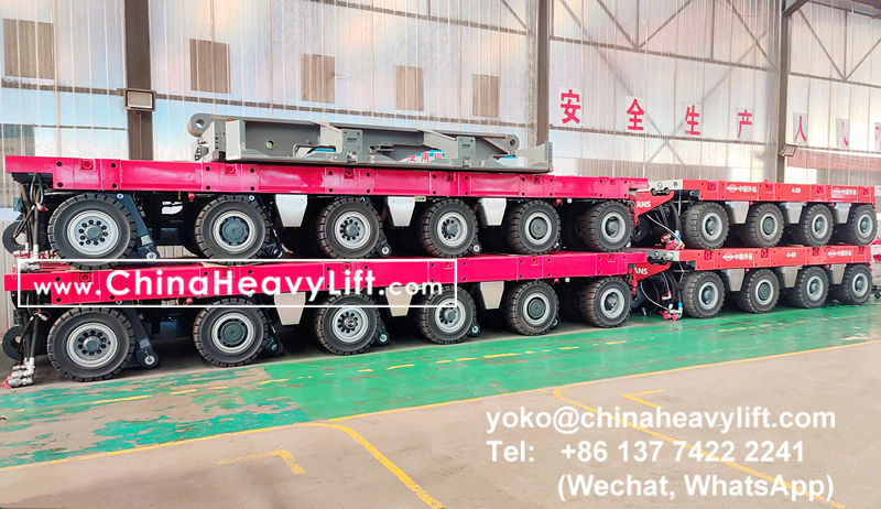 CHINA HEAVY LIFT manufacture 120 axle line Scheuerle SPMT Self-propelled Modular Transporters PPU power pack unit, www.chinaheavylift.com