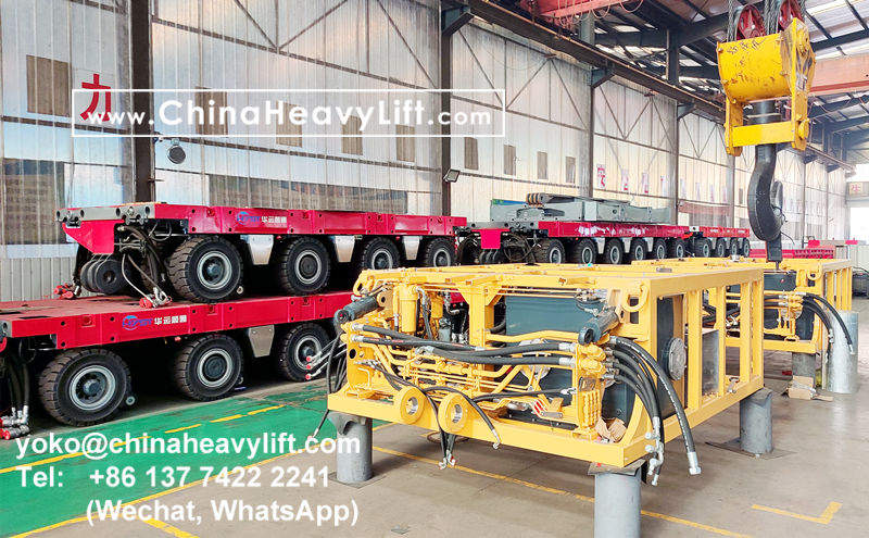 CHINA HEAVY LIFT manufacture 120 axle line Scheuerle SPMT Self-propelled Modular Transporters PPU power pack unit, www.chinaheavylift.com