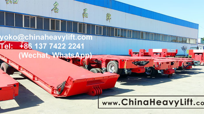 CHINA HEAVY LIFT manufacture modular trailer and 250 ton drop deck compatible Goldhofer multi axle trailer, www.chinaheavylift.com