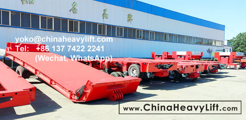 CHINA HEAVY LIFT manufacture modular trailer and 250 ton drop deck compatible Goldhofer multi axle trailer, www.chinaheavylift.com